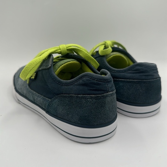 DC W TONIK Shoes - Blue Gray Suede Lime Laces Boys Size 7 - Picture 6 of 13
